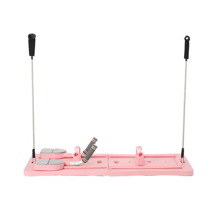 4-In-1 Pilates Reformer Fitness Board Adjustable Push up Board Chest and Abdominal Exercise Workout Equipment for Home Gym